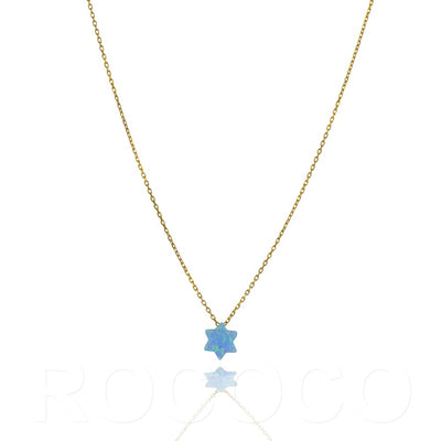 Star of david faith opalite necklace