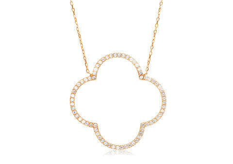 Good luck four leaf clover necklace