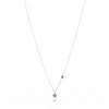 Solid gold with precious stones and side saphire shine necklace