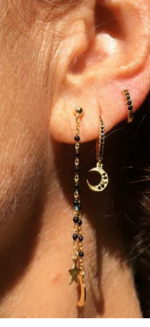 Huggy glitter colour hoop earrings