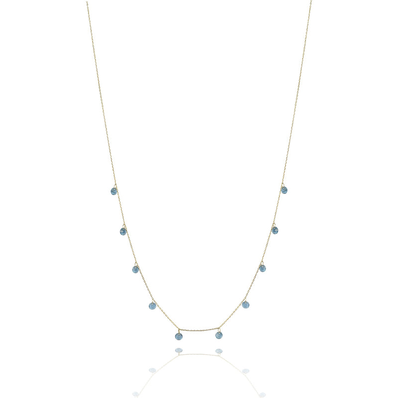 Chakra saphire drop necklace