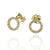 Circle of life solid gold earrings