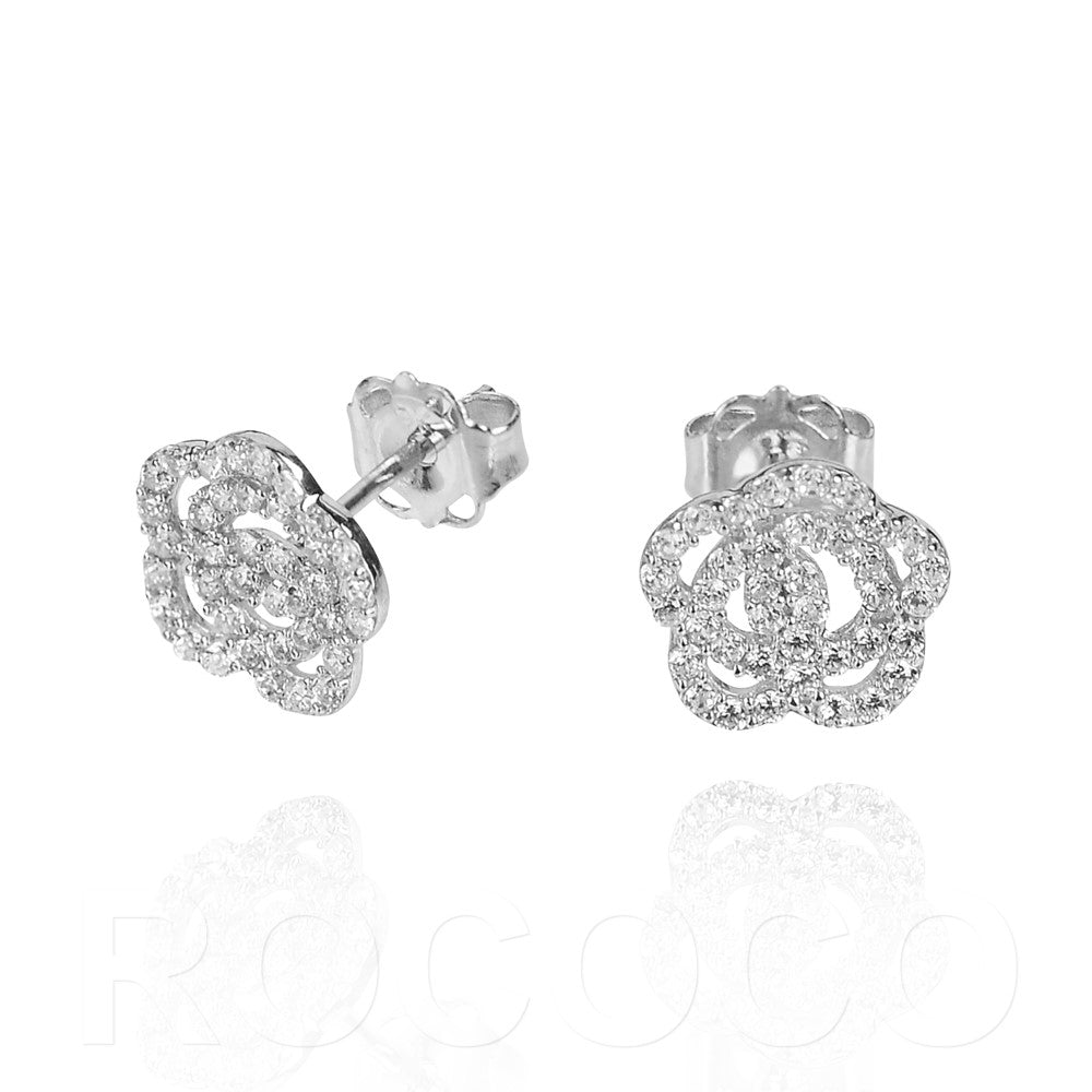 Solid gold Flower joy stud earrings