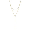 Two strand y shape enlighten necklace