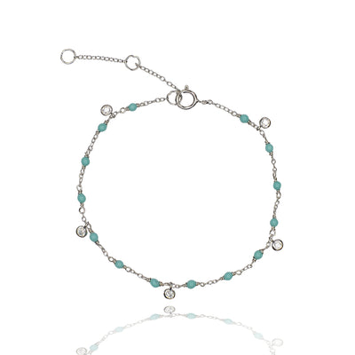 Turquoise magic glitter drop bracelet