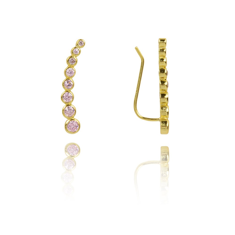 Baby Pink Glitter Climber EarringsEarrings