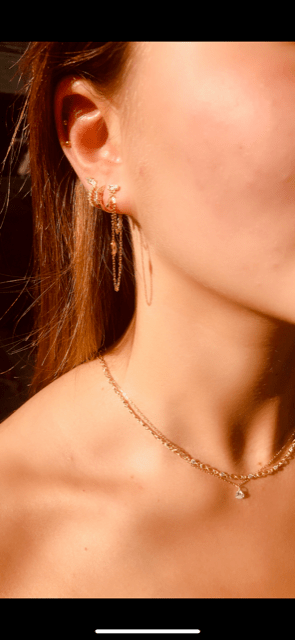 Baguette classic everything that glitters huggie earringsEarrings