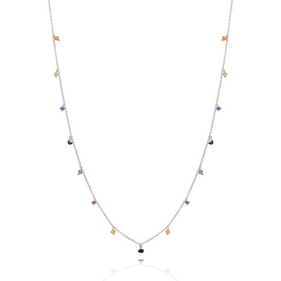 Chakra Necklace Sterling Silver with Semi - Precious StonesNecklace