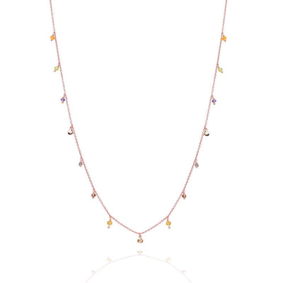 Chakra Necklace Sterling Silver with Semi - Precious StonesNecklace