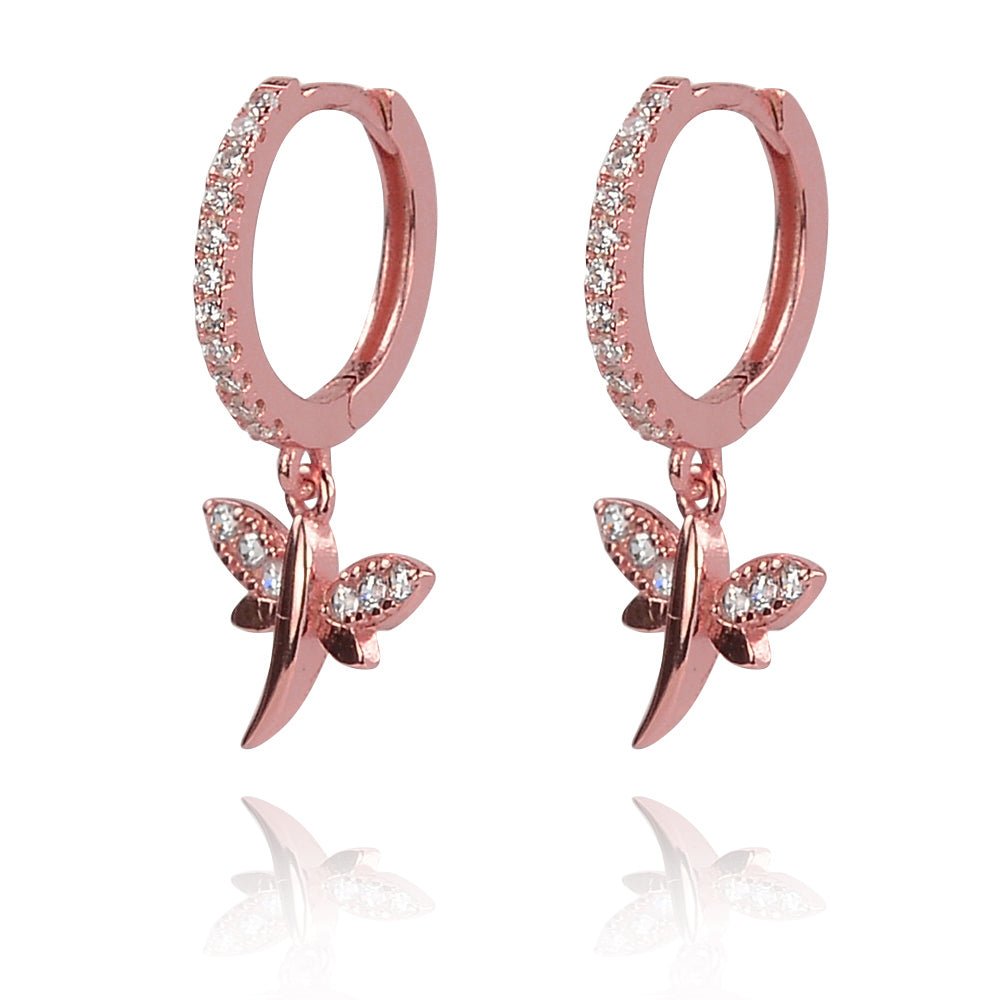 Dragonfly Drop Huggie EarringsEarrings