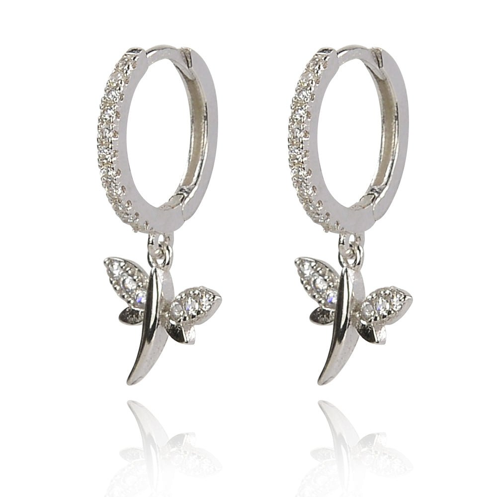 Dragonfly joy drop huggies earringsEarrings