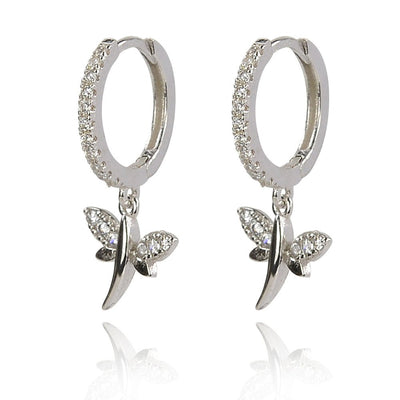 Dragonfly joy drop huggies earringsEarrings