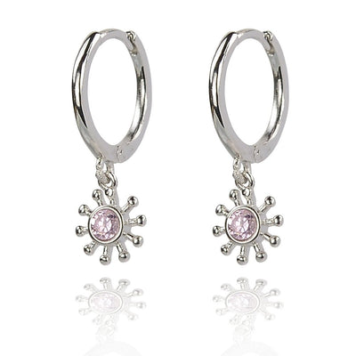 Flower joy drop huggie earringsEarrings