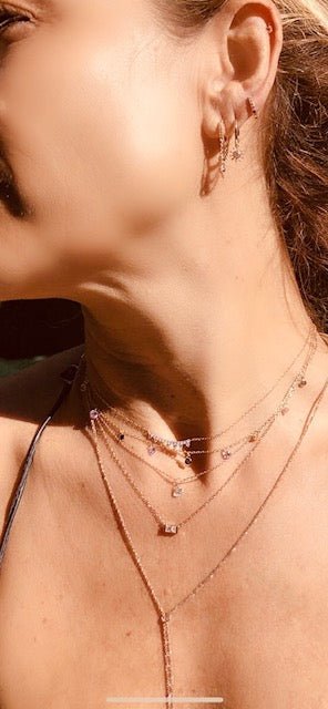 Flower joy drop huggie earringsEarrings