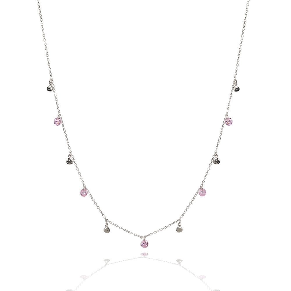 Glitter Stone and Disc NecklaceNecklace