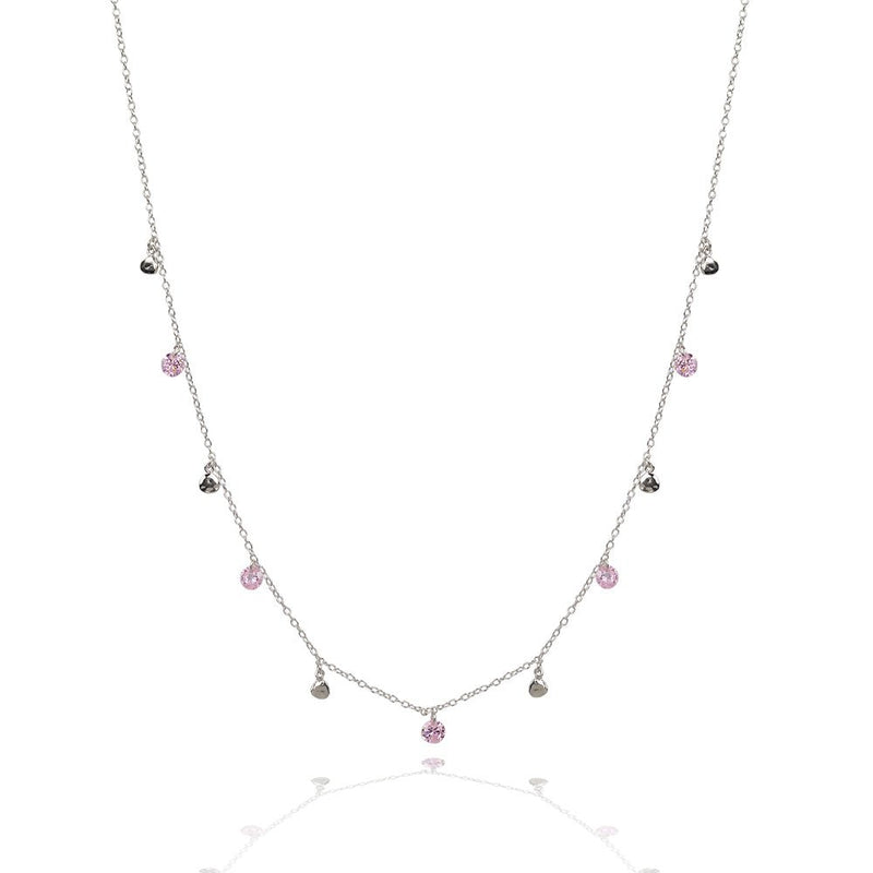 Glitter stone and disc necklaceNecklace