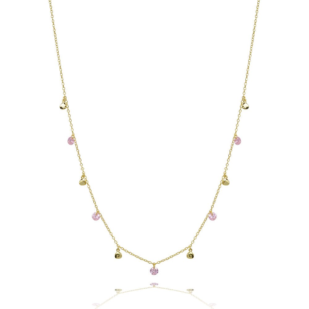 Glitter stone and disc necklaceNecklace