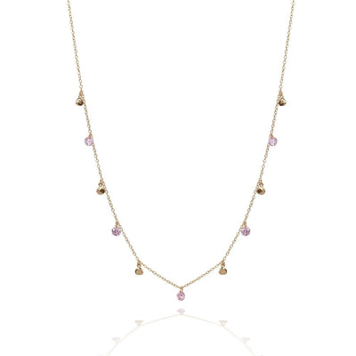 Glitter stone and disc necklaceNecklace