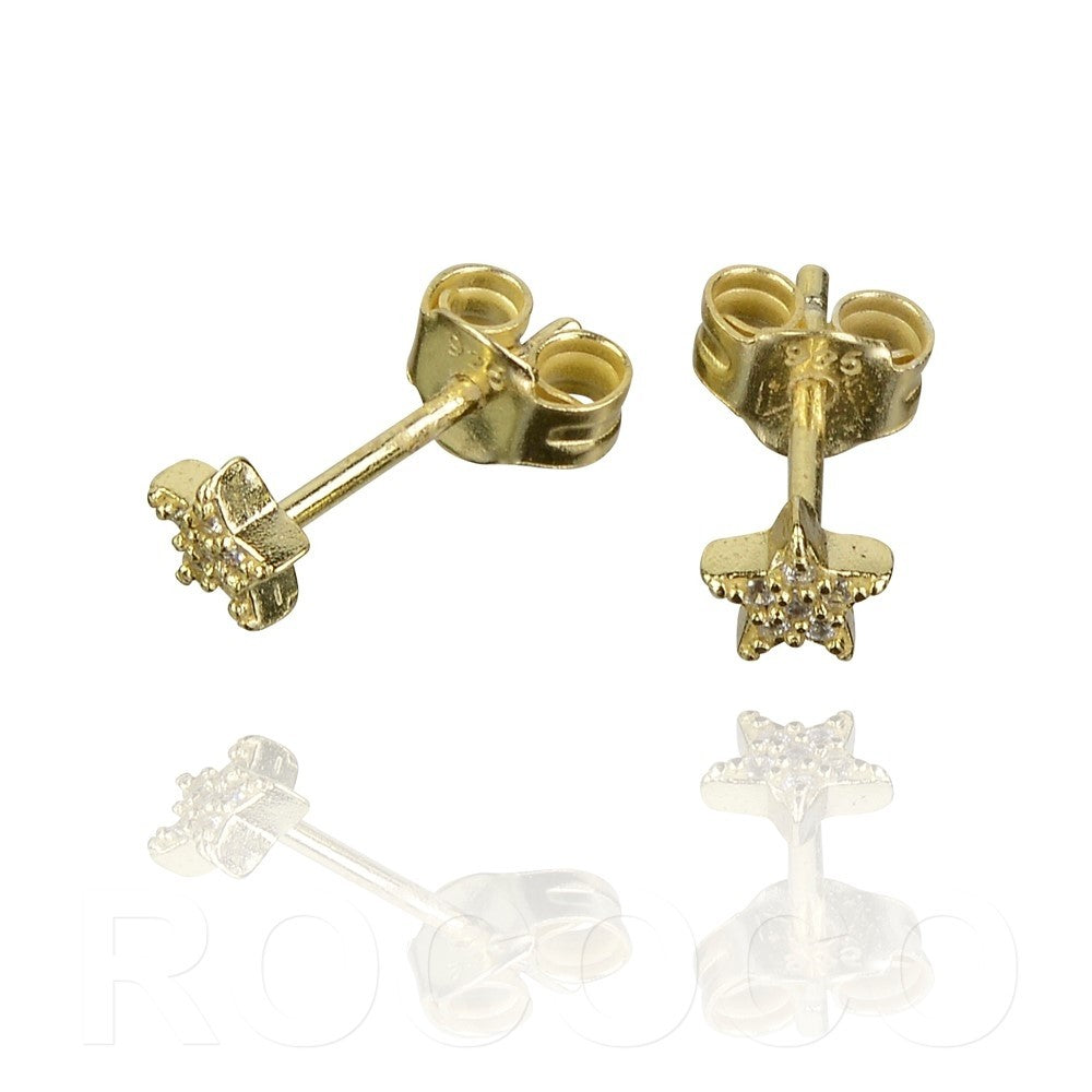 Yellow gold  Shine your light stud earrings