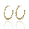 Yellow Gold_Pearls of wisdom large hoop earrings