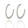 Sterling Silver_Pearls of wisdom large hoop earrings