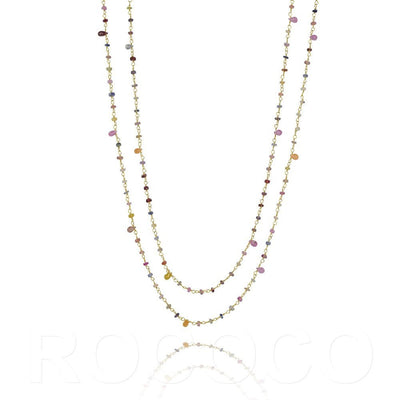 Long saphire chakra necklace