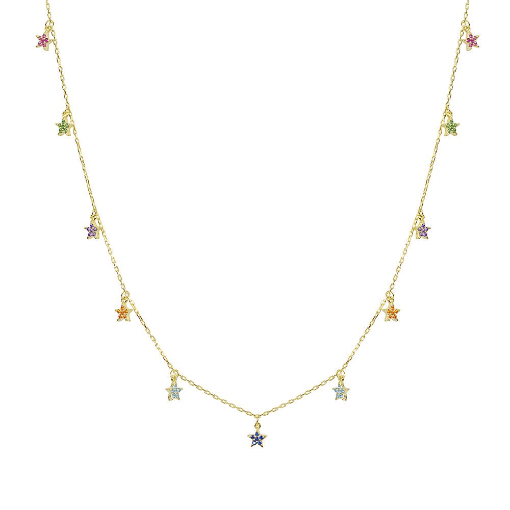 Multi coloured star shine necklaceNecklace