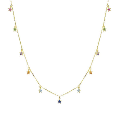 Multi coloured star shine necklaceNecklace
