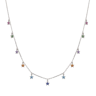 Multi coloured star shine necklaceNecklace