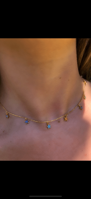 Multi coloured star shine necklaceNecklace