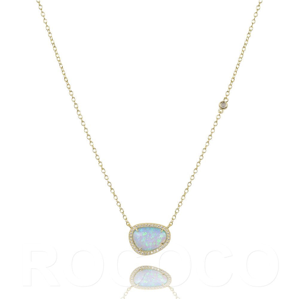 Opalite Necklace Sterling Silver - Calming Crystal JewelleryNecklace