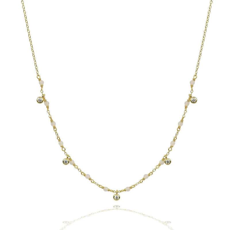 Rose Quarts magic drop glitter necklaceNecklace