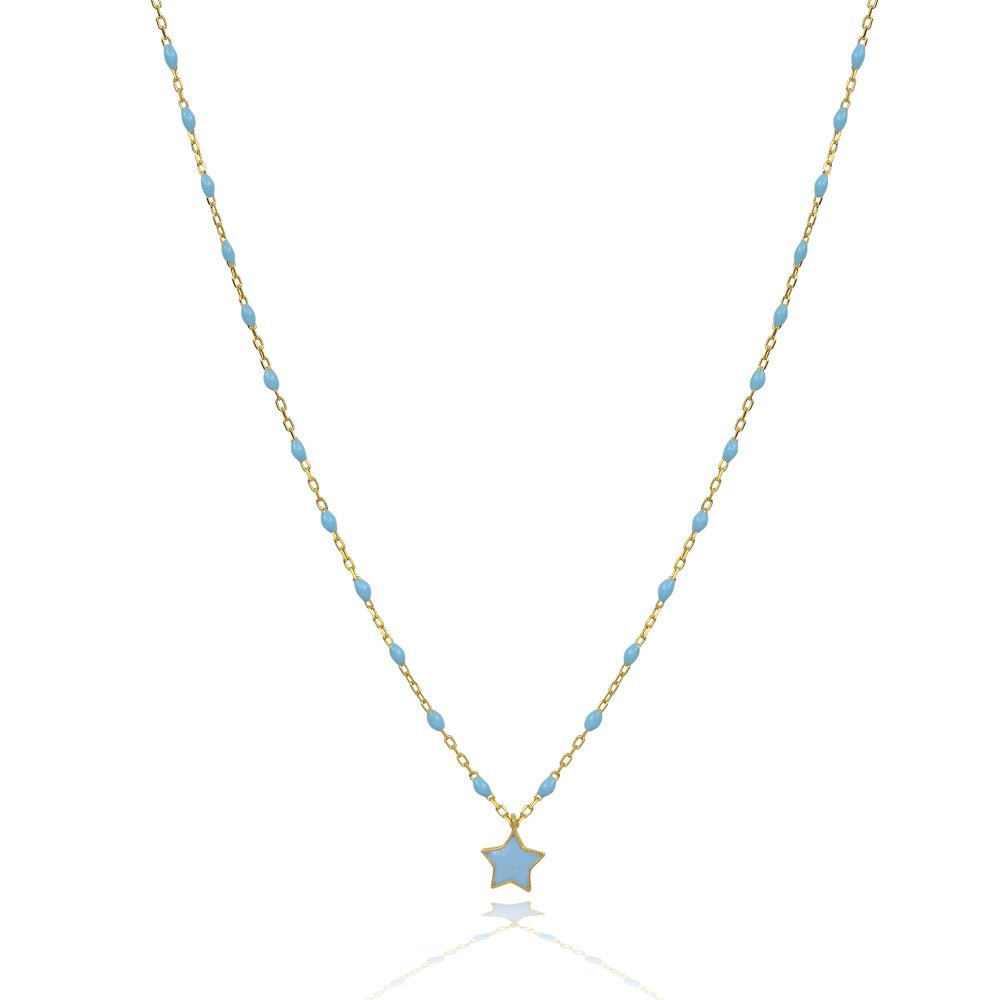 Shine Your Light Enamel Star NecklaceNecklace