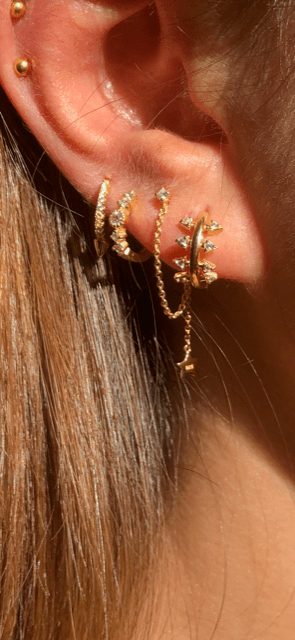 Shine your light matt star chain drop earringsEarrings