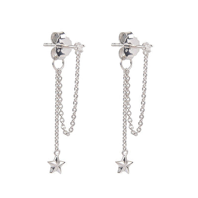 Shine your light matt star chain drop earringsEarrings