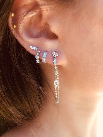 Small baguette stud earringsEarrings