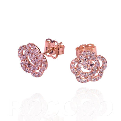 Solid gold Flower joy stud earringsEarrings