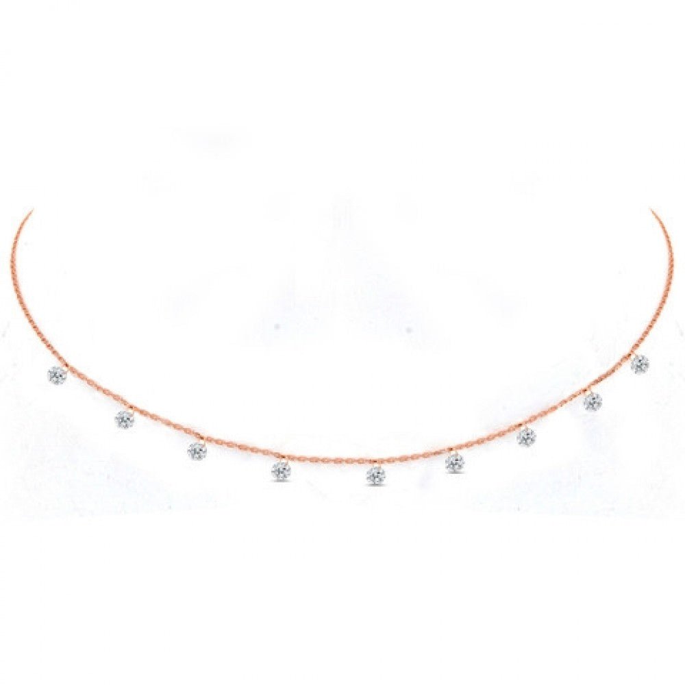 Sterling Silver CZ Drop NecklaceNecklace