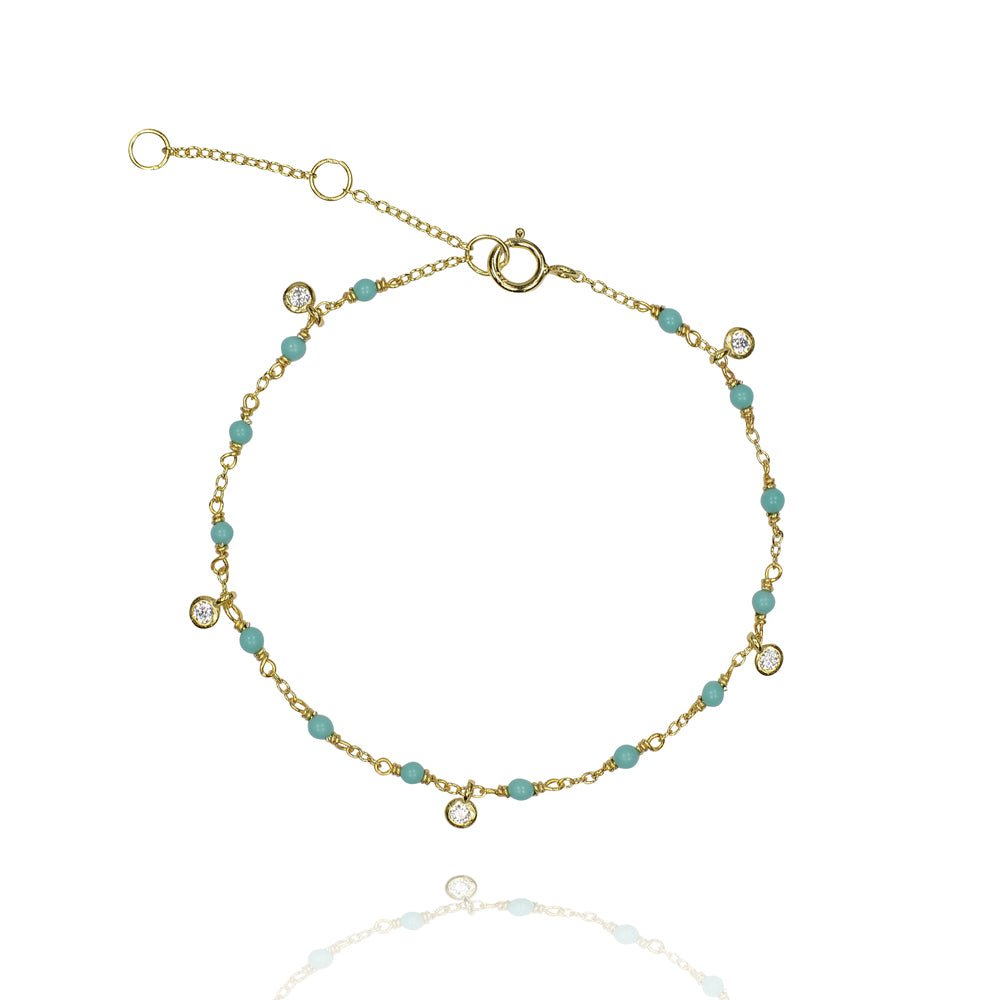 Turquoise CZ Drop BraceletBracelets